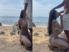 Thanh Niên May Mắn Được Gái Xinh Bú Cu Ở Bờ Biển